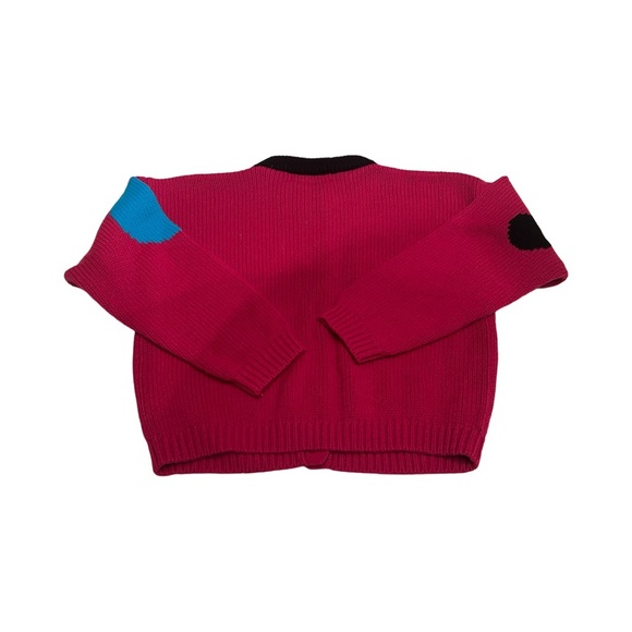 Vintage‎ Gitano Womens Medium Pink Geometric Cardigan - Picture 2 of 3